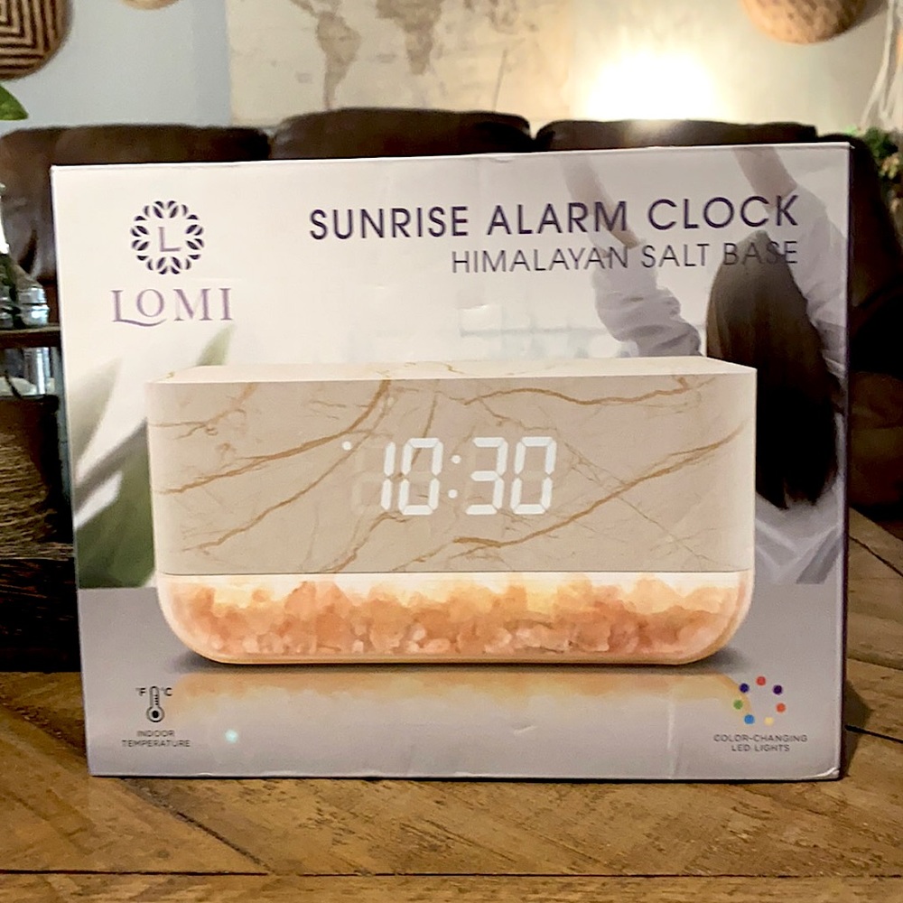 Lomi Sunrise Alarm Clock | Himalayan Salt Base